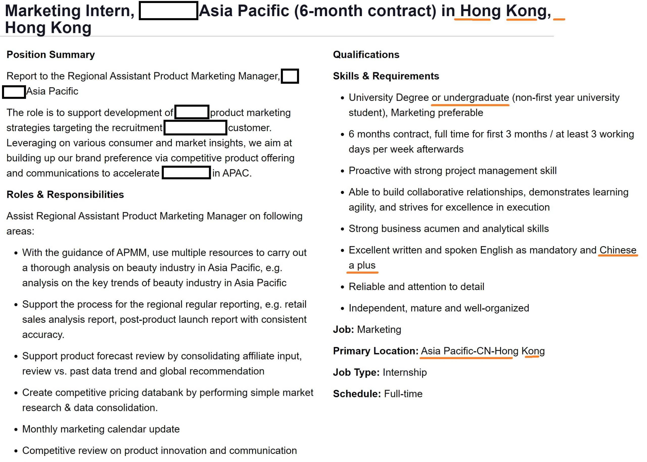 Where to find Marketing Internships in Hong Kong HK